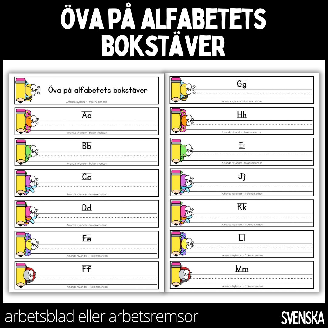 Välskrivning – alfabetet, a-ö - stora paketet