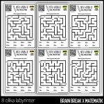 1:ans gångertabell – labyrinter – brain breaks – matematik - bild 2
