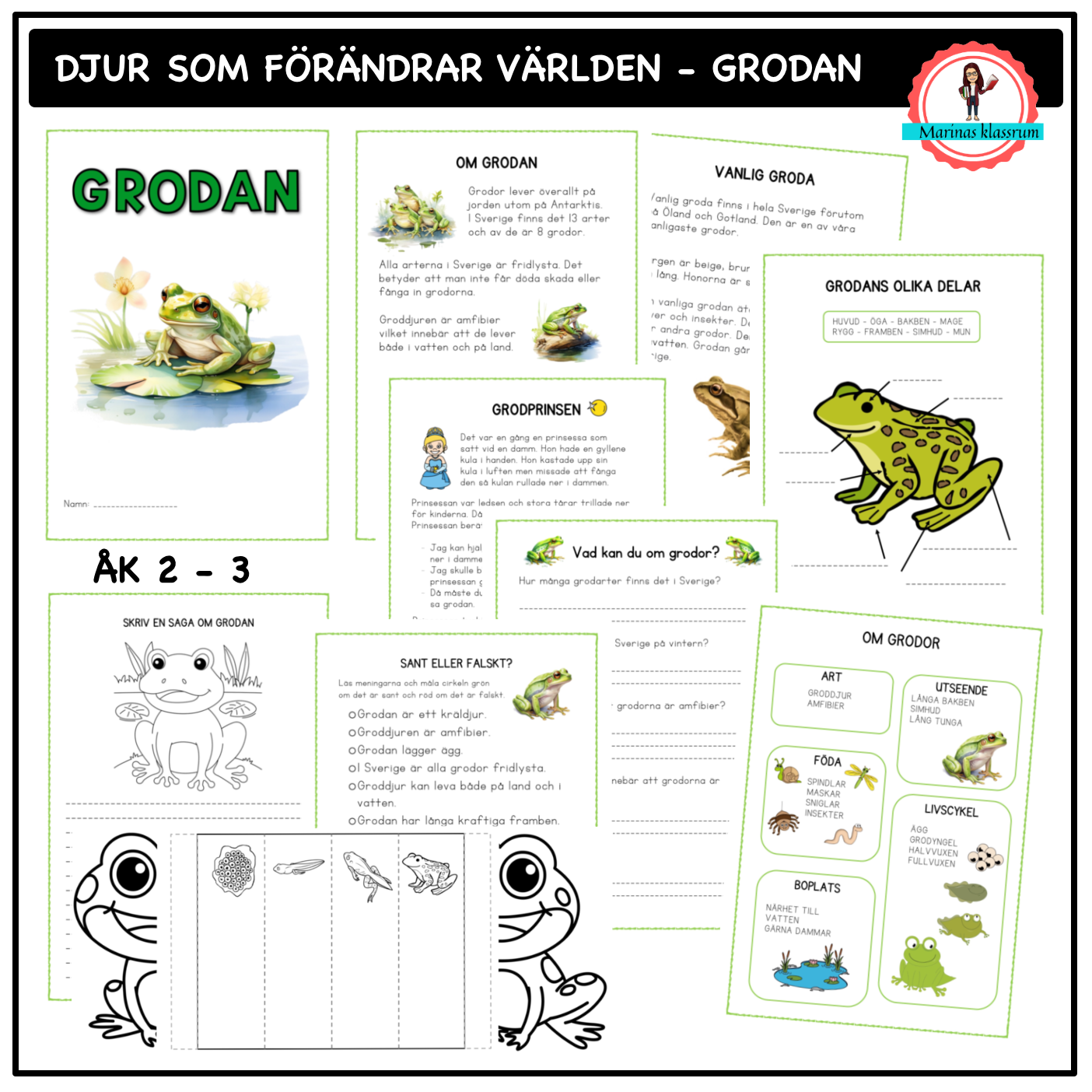 Om grodan - åk 2-3 - djur som förändrar världen