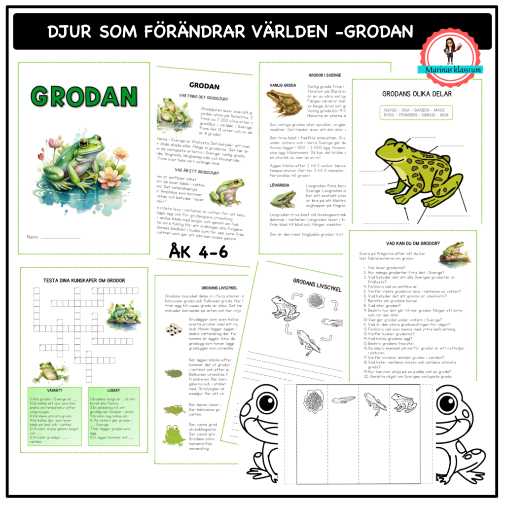 Om Grodan – åk 4-6 – djur som förändrar världen