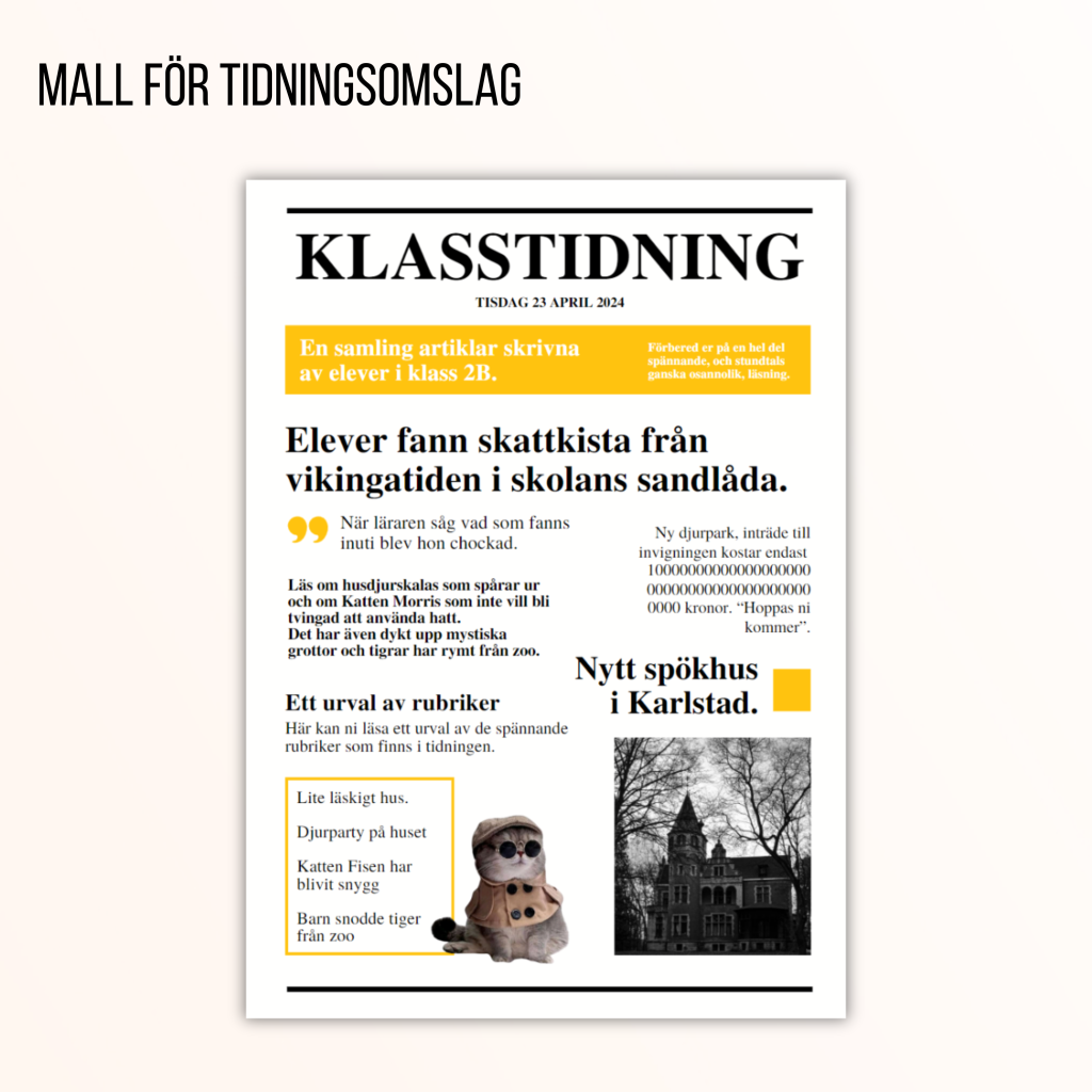 Mall för tidningsomslag