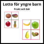 Lotto för yngre barn, frukter och bär. - bild 1