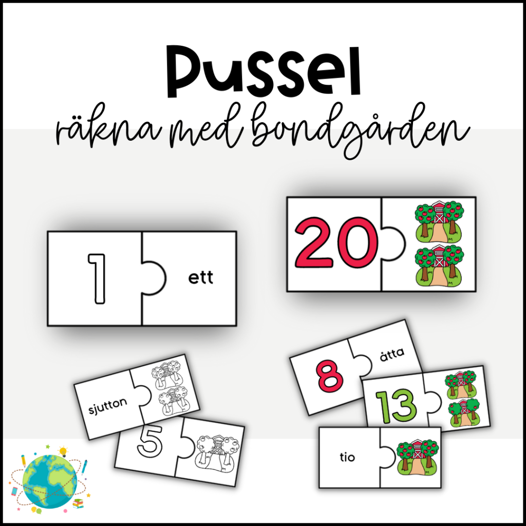 Räkna med bondgården – Pussel 1-20