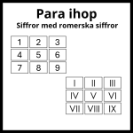 Para ihop siffror med romerska siffror - bild 1