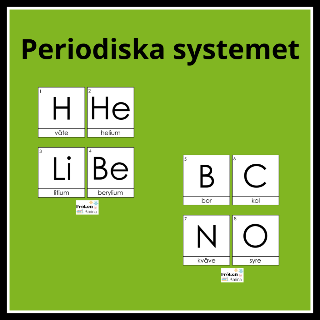 Periodiska systemet 3 dels kort