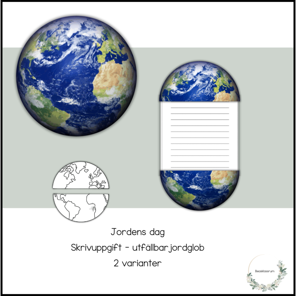 Jordens dag – skrivuppgift
