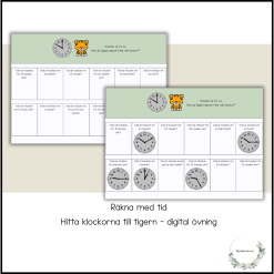 Hitta klockan - digital övning