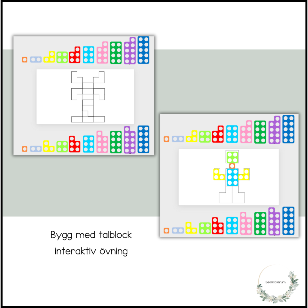 Bygg med talblock – interaktiv övning