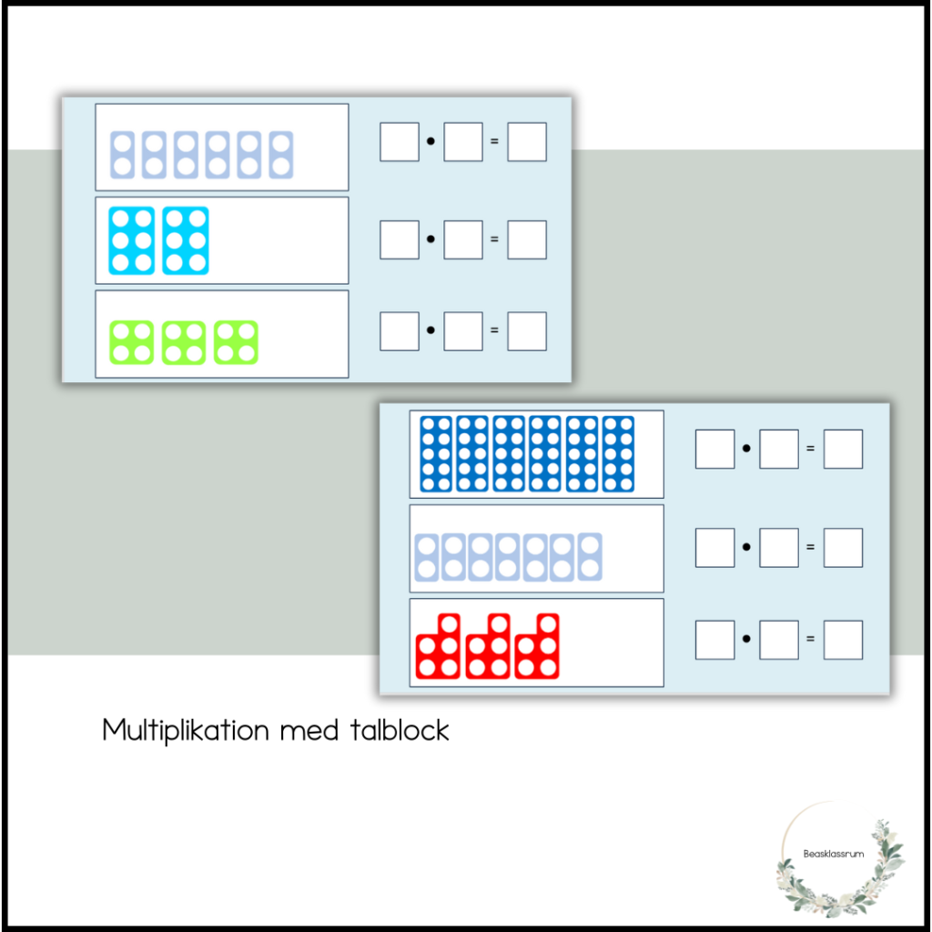 Multiplikation med talblock