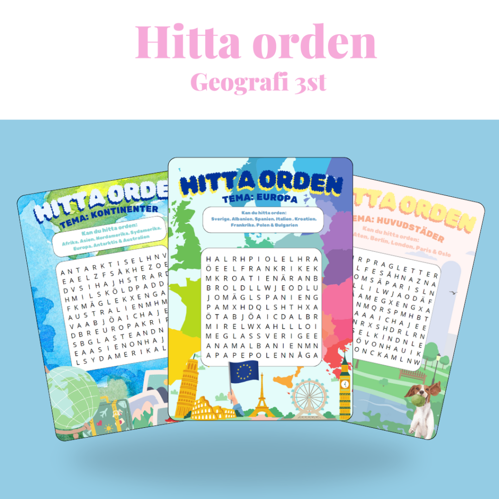 Hitta orden – geografi