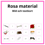 Rosa kort – bild och textkort - bild 1