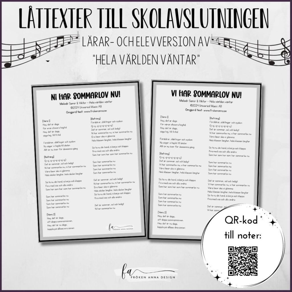Låttexter till skolavslutningen (Samir & Viktor) – Hela världen väntar