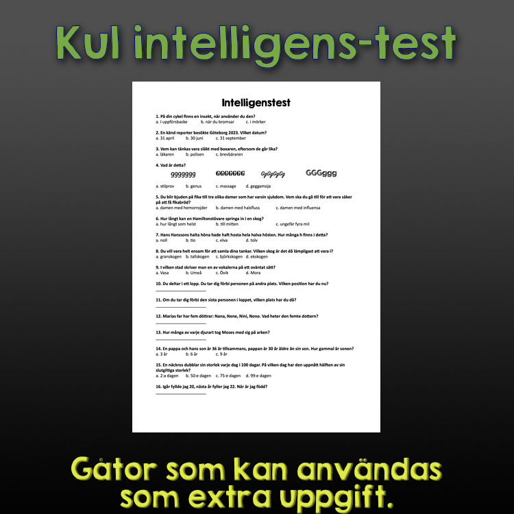 Intelligenstest (gåtor)