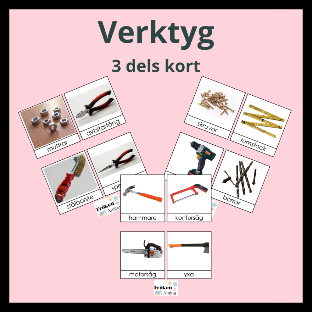 Verktyg 3 dels kort