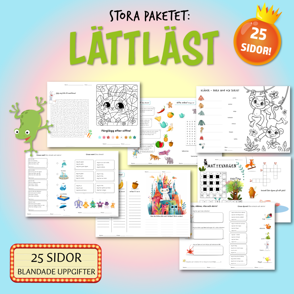 Häfte lättlästa extrauppgifter!