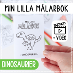 Liten målarbok- Dinosaurier - bild 1