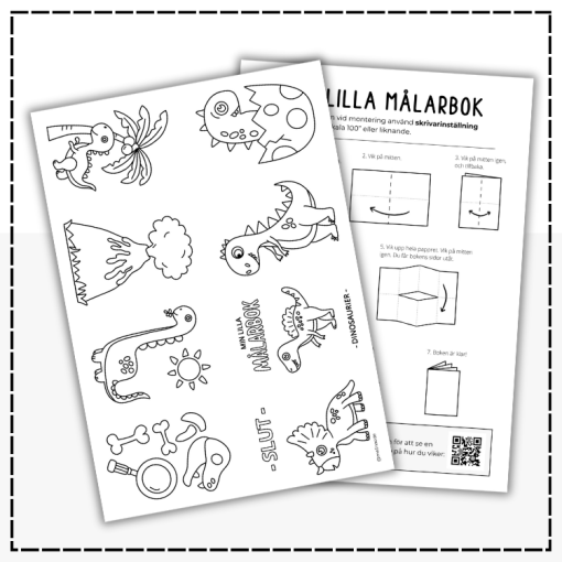 Liten målarbok- Dinosaurier