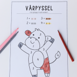 Färglägg med kod- vår (extra enkel) - bild 2
