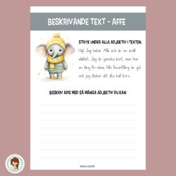 Adjektiv - Beskriv Affe