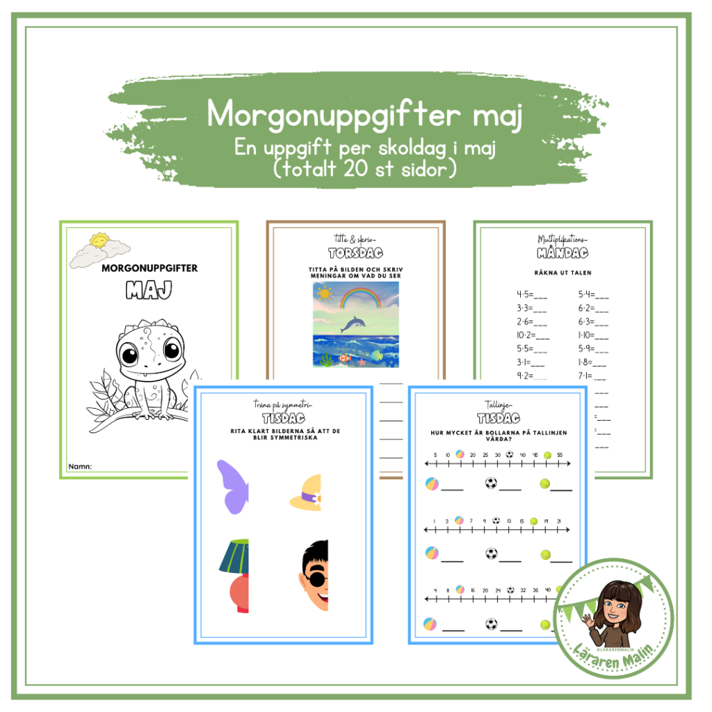 Morgonuppgifter maj (åk 2-3)