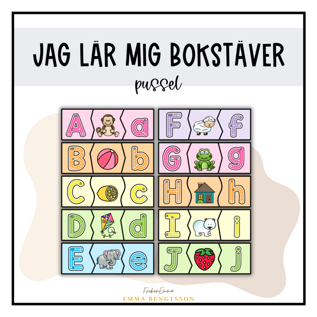 Jag lär mig bokstäver: pussel (alfabetet)