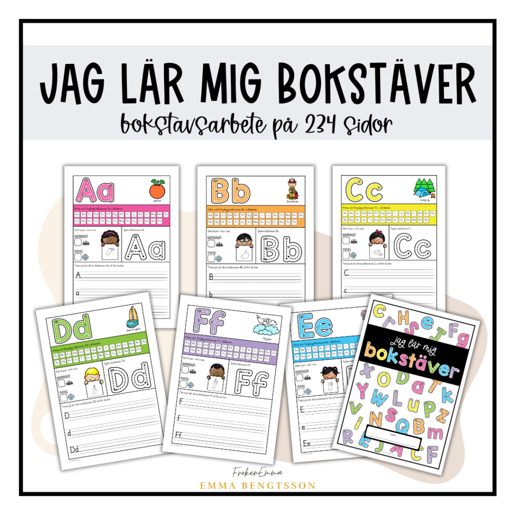 Jag lär mig bokstäver: bokstavsarbete (alfabetet)