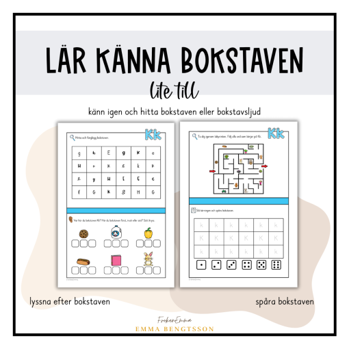 Jag lär mig bokstäver: bokstavsarbete (alfabetet)