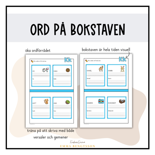 Jag lär mig bokstäver: bokstavsarbete (alfabetet)