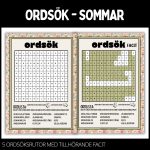 Ordgömmor – svår – 5 st med facit – sommar – 1 - bild 5
