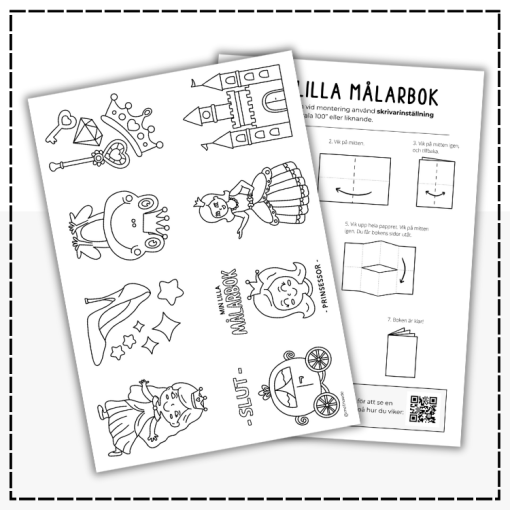 Min lilla målarbok- prinsessor