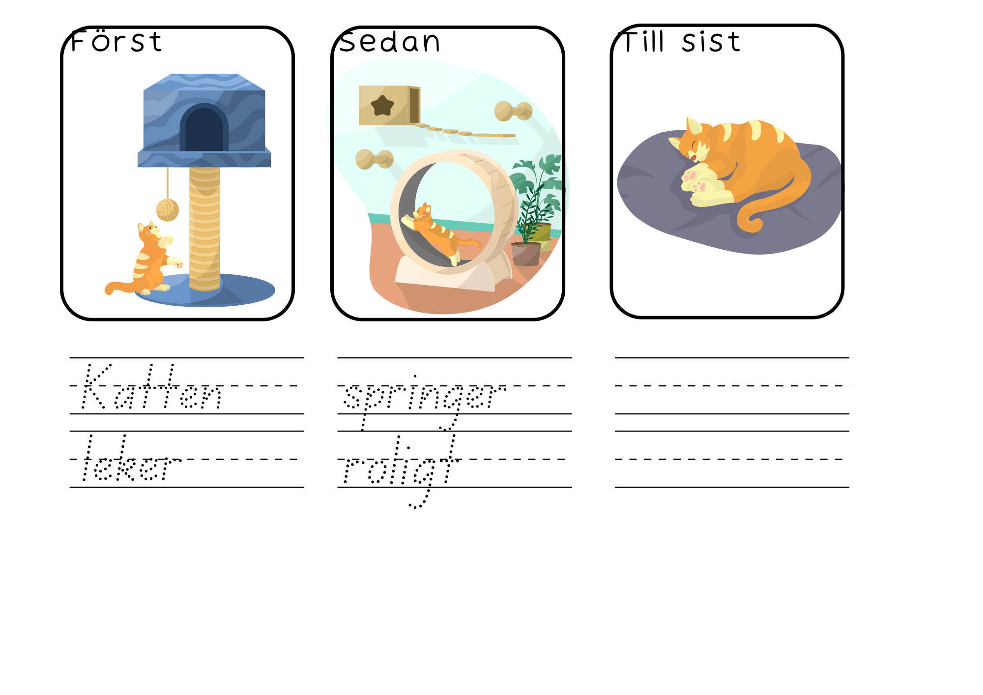 Skriva berättelser - 3 sekvenser