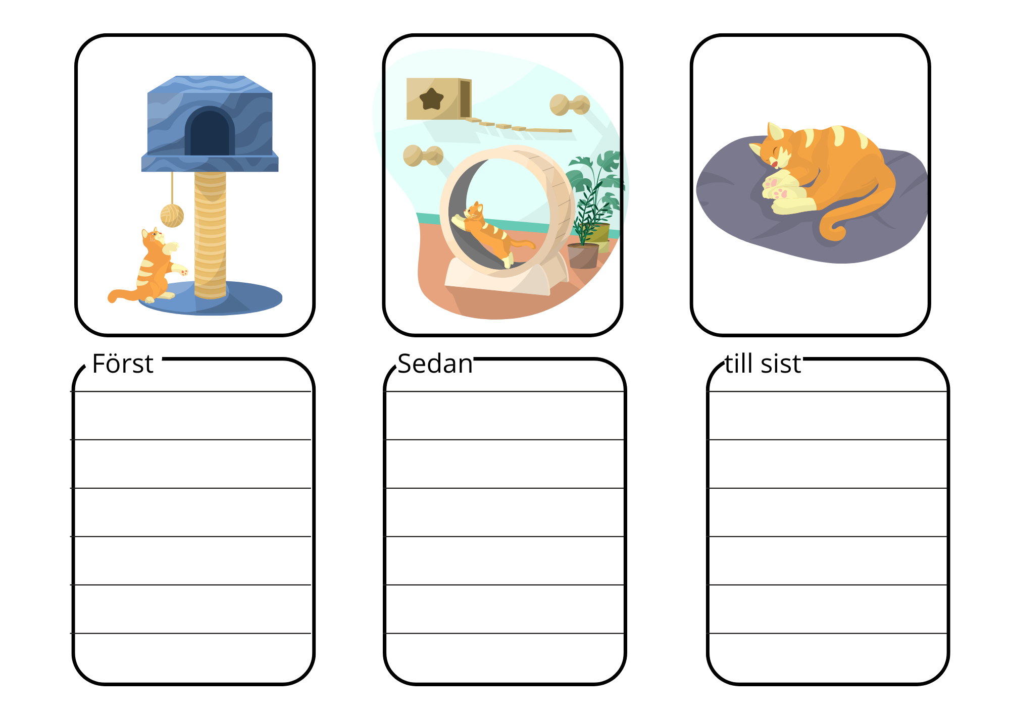 Skriva berättelser - 3 sekvenser