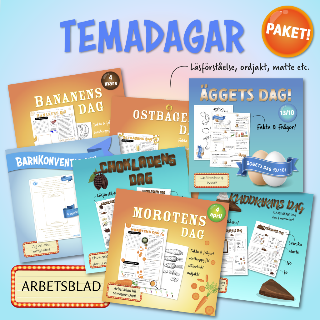 Paket med temadagar – arbetsblad!
