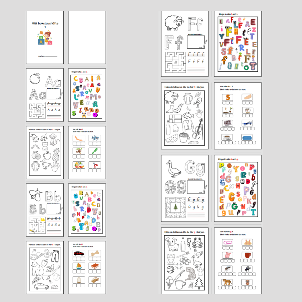Mitt bokstavshäfte, del 1