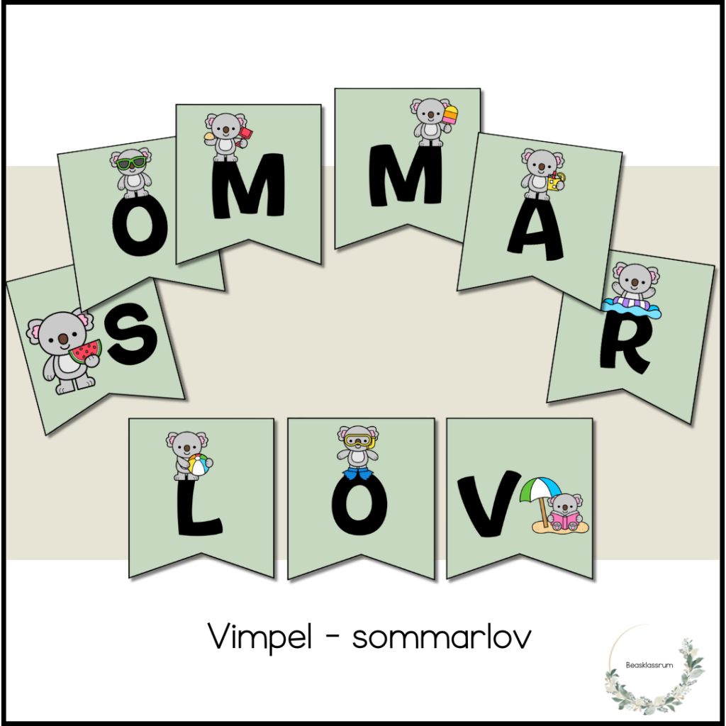 Sommarlovsvimpel – koalor