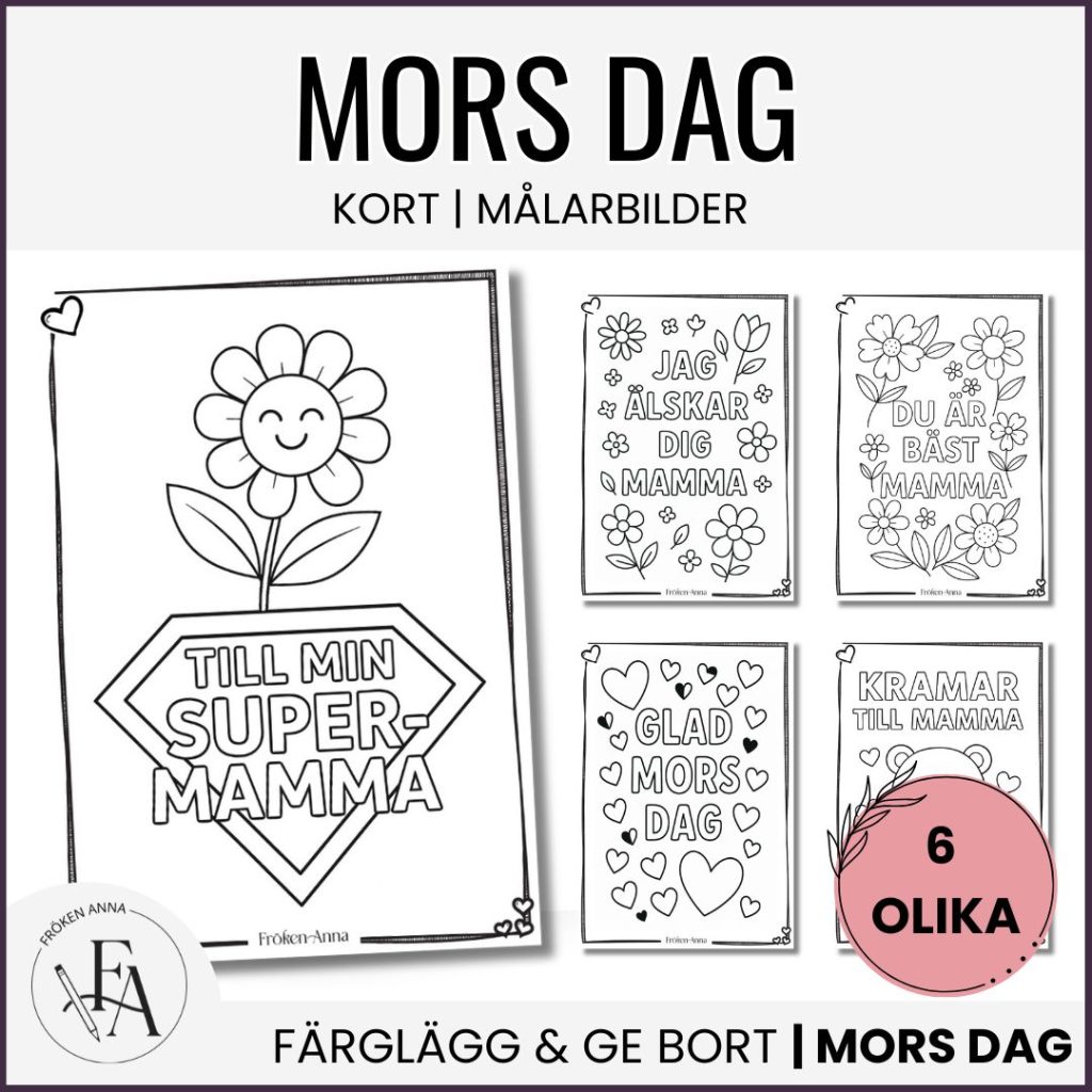 Mors dag – Kort | Målarbilder