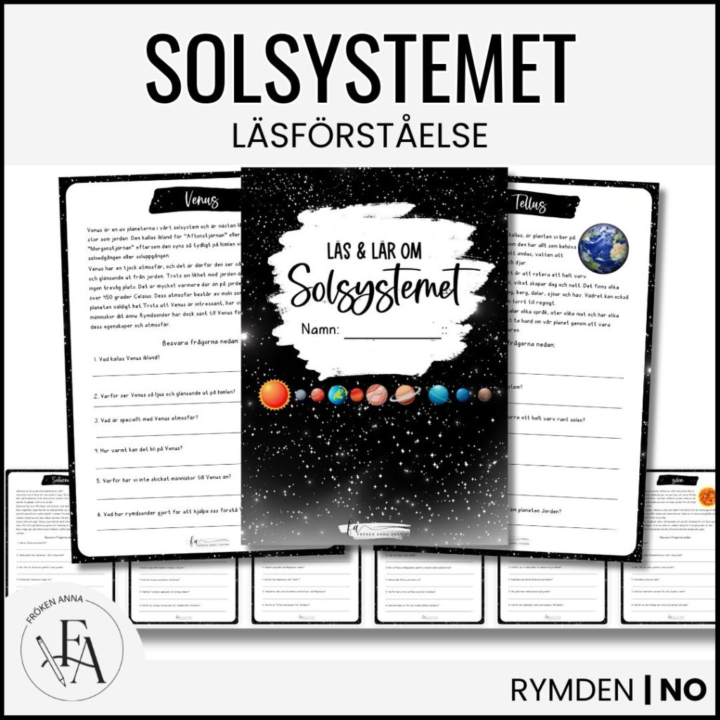 Läsförståelse Rymden | Solsystemet