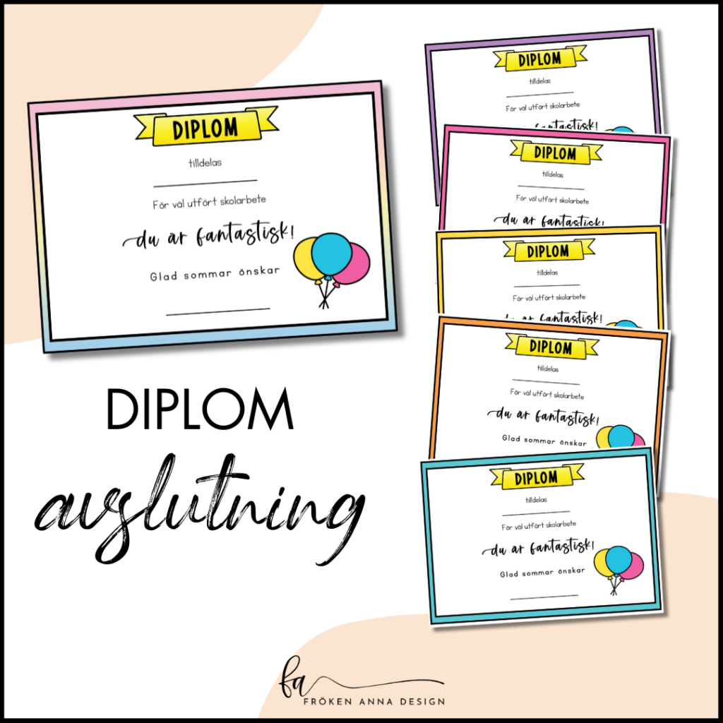 Diplom till avslutningen