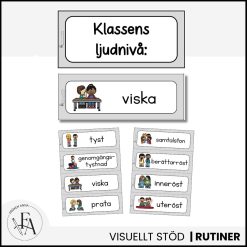 Ljudnivå i förskola och skola: bildstöd / visuellt stöd
