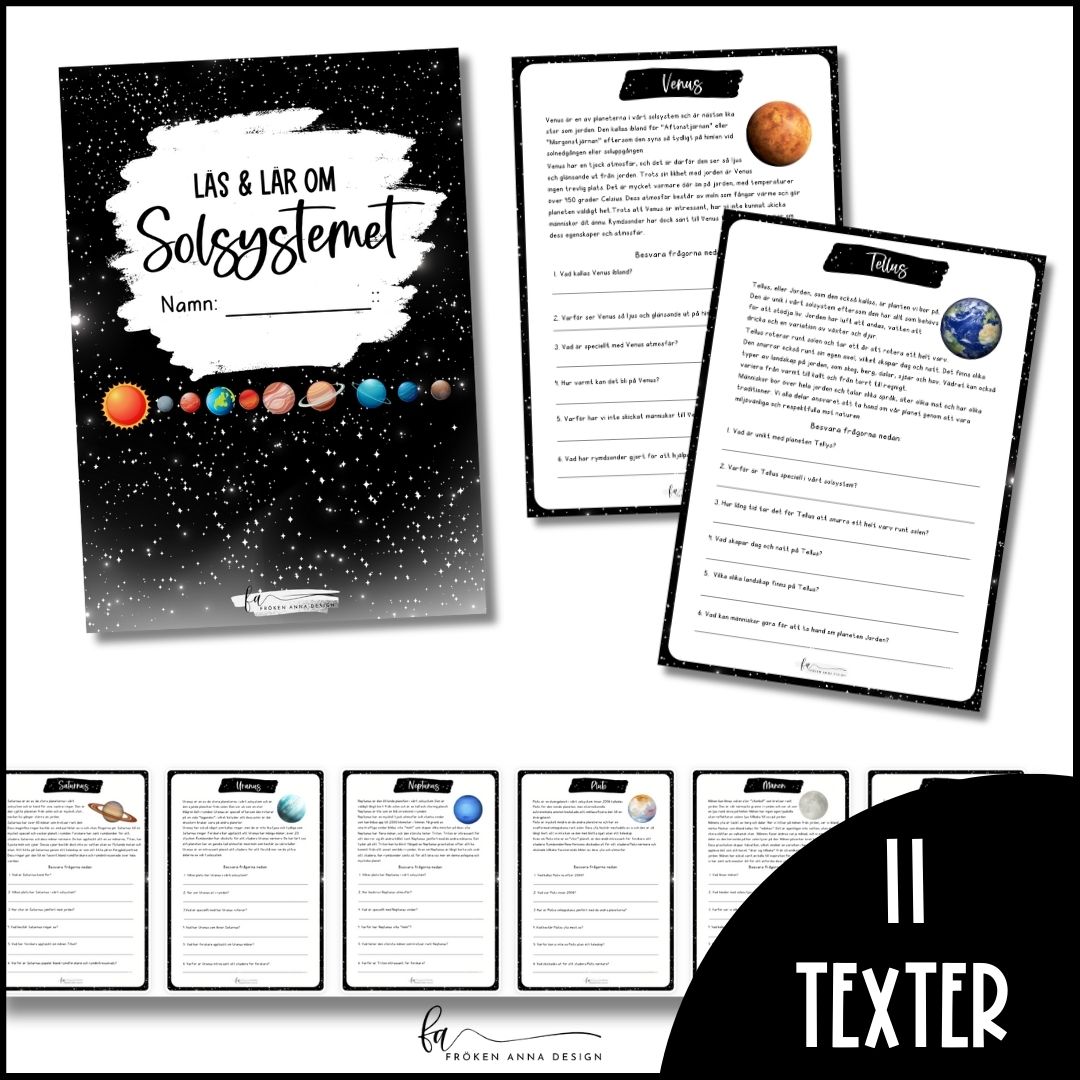Läsförståelse Rymden | Solsystemet | Planeter