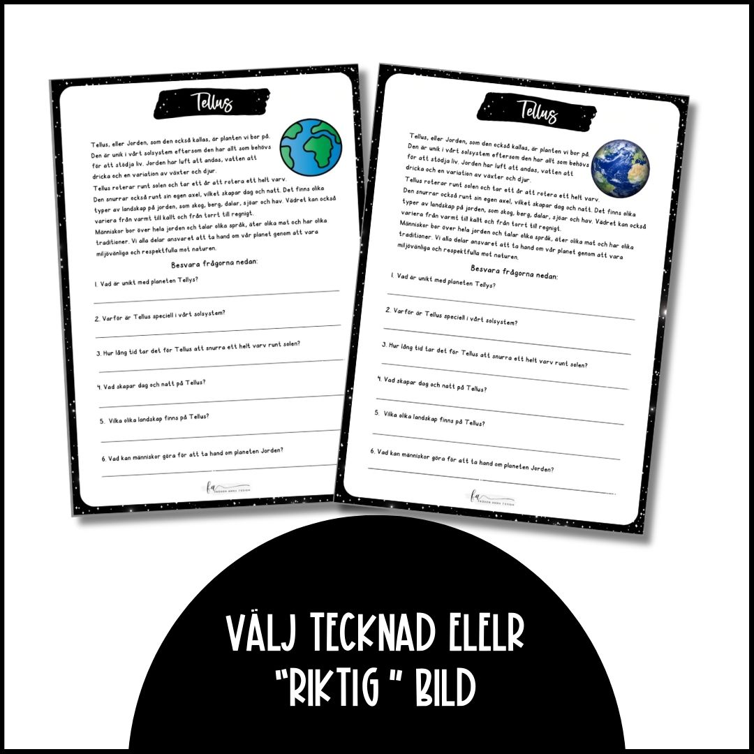 Läsförståelse Rymden | Solsystemet | Planeter