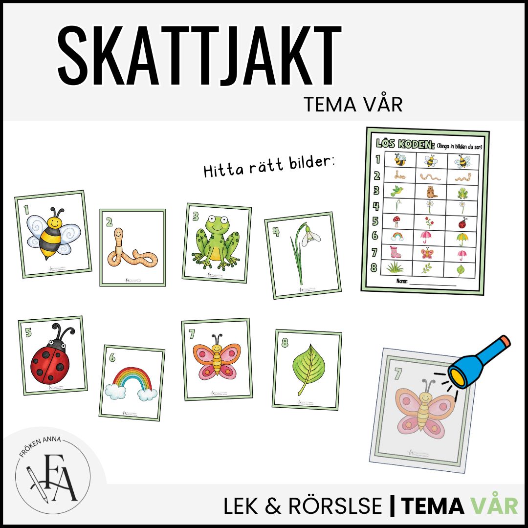 Vårjakt / Skattjakt tema vår