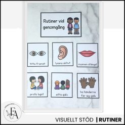 Rutiner på mattan och genomgång: Bildstöd