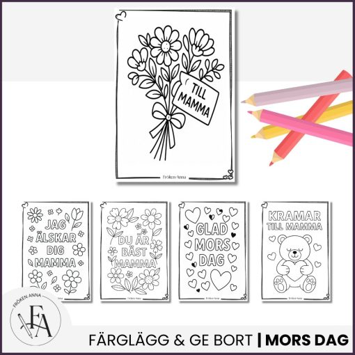 Mors dag - Kort | Målarbilder