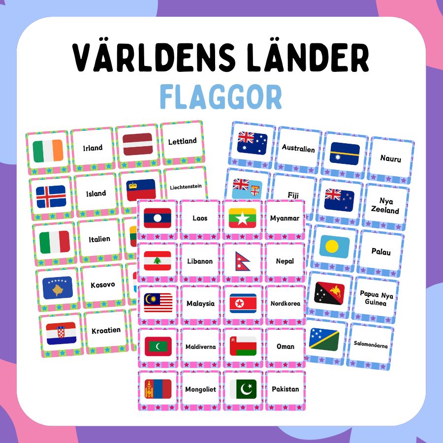 Världens länder: flaggor