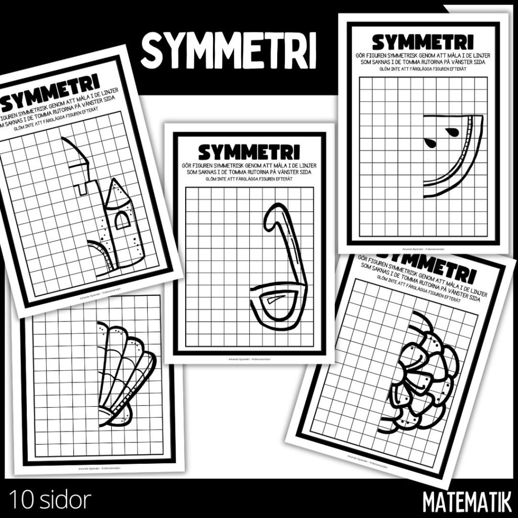 Symmetri – rita & färglägg