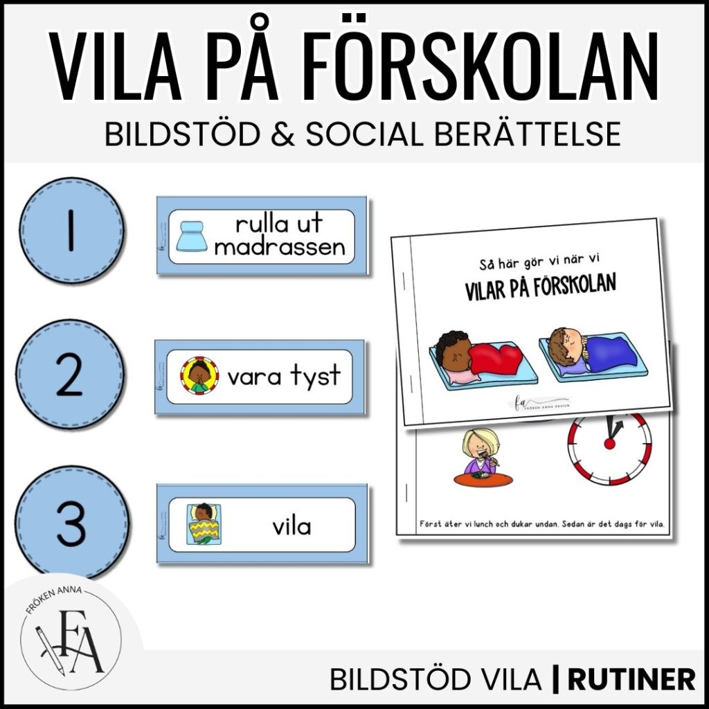 Social berättelse & bildstöd – Vila på förskolan