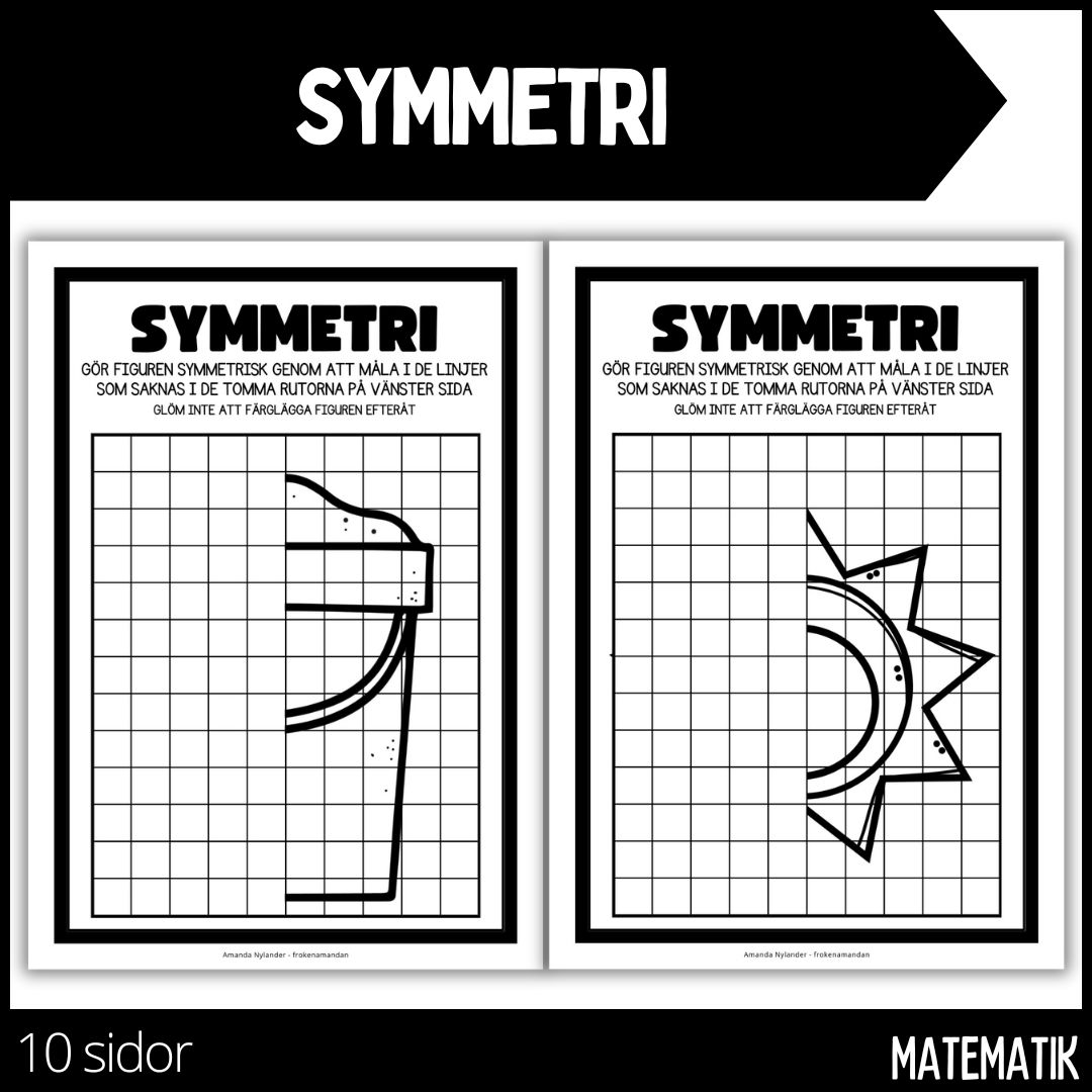Symmetri - rita & färglägg
