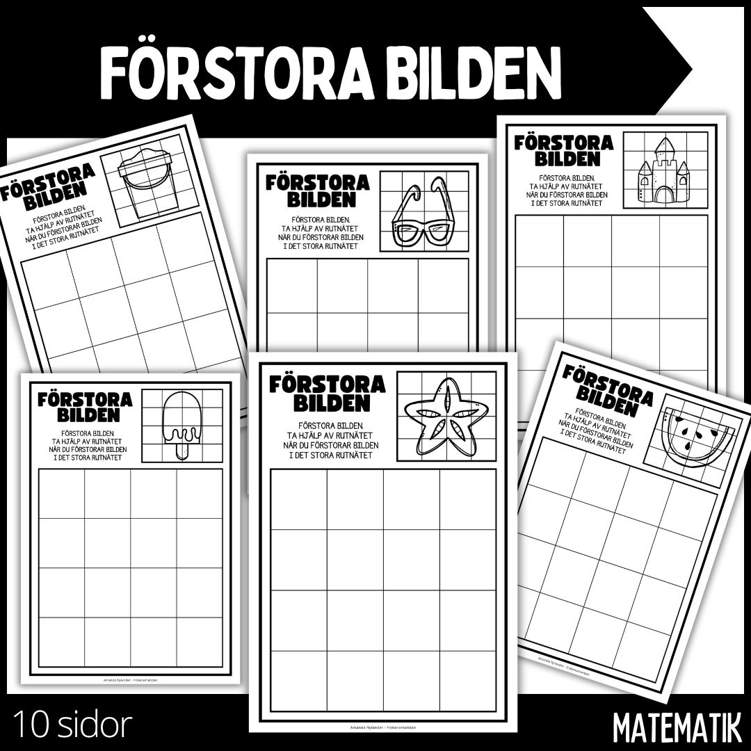 Förstora bilden - rita & färglägg