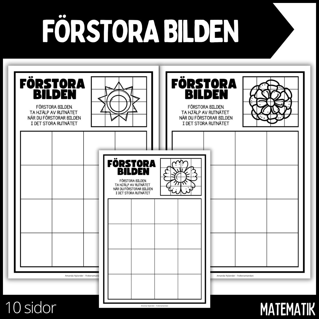 Förstora bilden - rita & färglägg